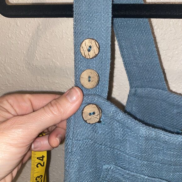 Free People Sun-drenched Overalls In Light Blue Size Small - Picture 3 of 14